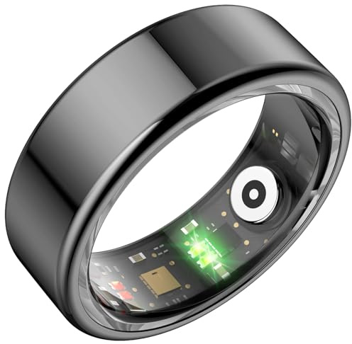 findtime Smart Ring Fitness Ring Tracker Smartringe für Herren Damen IP68 Wasserdicht Tracking Ring mit Schrittzähler Kalorien Herzfrequenz Schlaftracker Android iOS Fitnessring