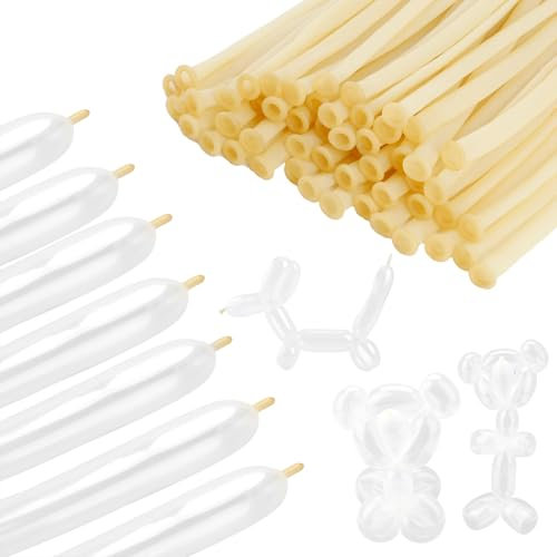 Lilbitty 30 Stück 260 Luftballons, transparent Lange Luftballons, Tierballons, Lange Luftballons zum Binden von Ballonbogen, Luftballon Tier Luftballons, Luftballons