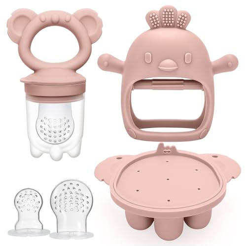 CLDY Baby Fruit Food Feeder, Mini Freezer Tray Combo, for 3 Month+ BPA Free
