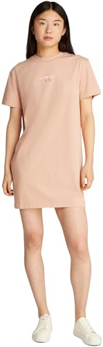 Calvin Klein Women’s Gradient Monologo Short T-Shirt Dress, Orange (Dusty Coral), M