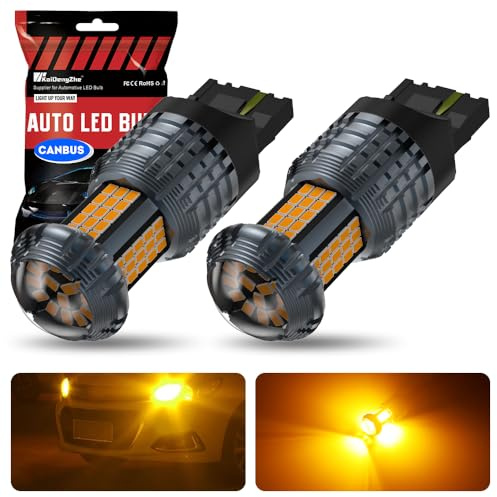 KaiDengZhe 7440 LED, Aggiornamento più Recente Ambra T20 LED CANBUS Senza Errori Anti Hyper Flash 7440NA 7441 W21W LED Lampadina con Sostituzione del Proiettore per Indicatori di Direzione