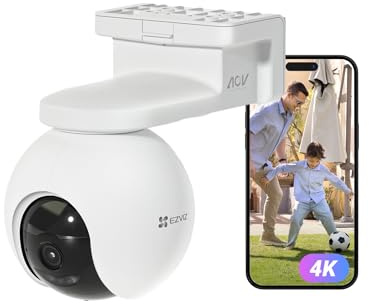 EZVIZ CB8 Pro 4K 8MP Övervakningskamera Utomhus med 10400 mAh Batteri, 360° Trådlös Wifi-kamera, Smart Person- och Fordonsdetektering, AOV-läge, Färgnattseende, Aktivt Försvar