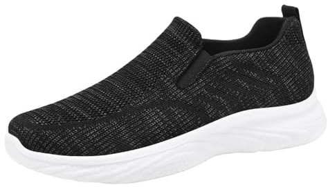 Sportschuhe Herren Ohne Schnüren Turnschuhe Herren Leicht Laufschuhe Atmungsaktiv Sommerschuhe Flache Sohle Schlupfschuhe Orthopädisch Joggingschuhe Bequem Freizeitschuhe rutschfest Trainers