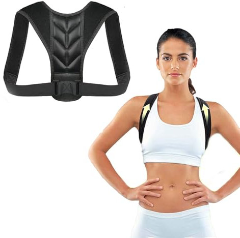 Correttore Postura Uomo Donna, 68-91cm Busto Fascia Posturale Spalle E Schiena Traspirante Regolabile Per Correggere La Postura E Alleviare I Dolori Alla Schiena, Al Collo, Alla Nuca E Alle Spalle