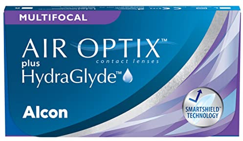 Air Optix Plus HydraGlyde Multifocal Lenti a Contatto Mensili, 6 Lenti, BC 8.6 mm, DIA 14.2 mm, ADD MED, +1.75 Diopt
