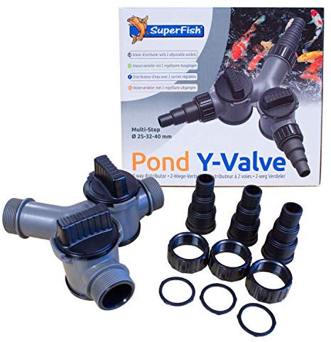 Superfish Adjustable Pond Y-Valve, Connector with 2 Adjustable Outlets