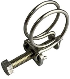 Lot de 10 colliers de serrage à double fil en acier inoxydable de 15 à 19 mm pour tuyau d'étang