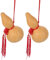 Warmhm 2pcs Gourd Shaped Pendant Natural Feng Shui Gourd Wu Lou Decor Bag Pendant Car Hanging Decorative Car Hanging DIY Accessory (14X7.5X7.5cm)