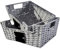 OUTBROS Körbchen Geflochten,Rattankorb aus Gewebtem, Deko Aufbewahrungskörbe, Organizer korb in Shelf, Arbeitsplatte Regal Schrank Organizer,Papierseil Grau, 2er Set