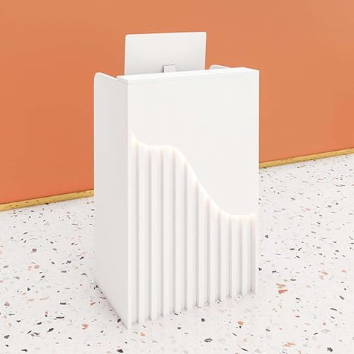 Receptionsskrivbord, modern räknare med låsbara och LED-lådor, liten låda dockningsbänkar för kontor lobbybutik