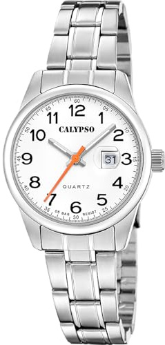 CALYPSO Reloj Mujer Analógico de Acero Inoxidable 316l Plateado