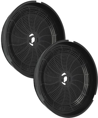 vhbw 2x Filtres à charbon actif compatible avec Smeg KTR110XE, KT90PE CREME, KT90PE, KT90P, KT90GRE, KT90BLE, KT90BL, KV26B, KTR90XE hotte aspirante