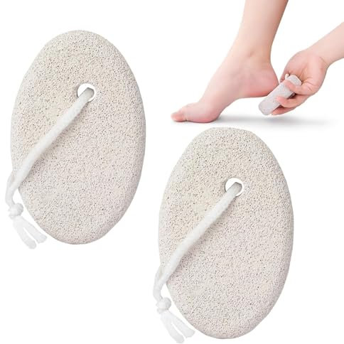2 Stücke Natur Bimsstein,Natur Bimsstein Fußpflege Set Hornhautentferner Grob,BimssteinFußpflege, Hände und Füße,Hornhautentferner Pumice Stone für Füße und Hände