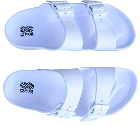 Sandali ortopedici per fascite plantare, con supporto per arco plantare, coppa per tallone e cuscino Met, eleganti, regolabili, impermeabili, comodi e ultra leggeri, bianco, 40 EU