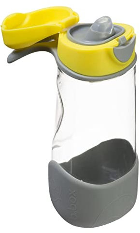 b.box Sport Trinkflasche mit Klappdeckel für Getränke und Entsafter | Einfacher Druckknopf zum Öffnen/Schließen des Deckels