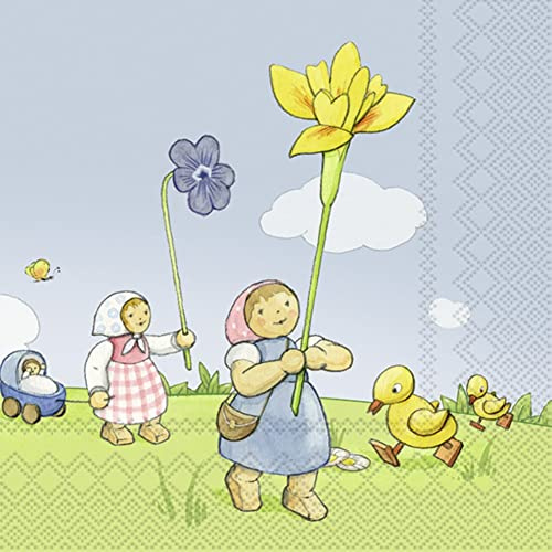 IHR Ideal Home Range - Papierservietten MÄDCHEN MIT IRIS 20 St. Lunch-Servietten 33 cm x 33 cm