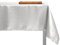 Tovaglia Antimacchia di Natale Rettangolare o Rotonda Tessuto Brillantini con Lurex più Colori e Misure, Tovaglia Natalizia Resistente Alle Macchie (10/12 POSTI 140x230 cm, Bianco/Argento)