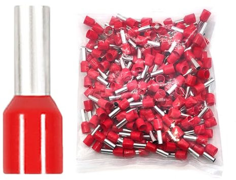 Vordpe Lot de 200 embouts de câble, pinces à sertir, embouts de câble 10 mm² Longueur 12, assortiment d'embouts de câble isolés pour connexion de fil