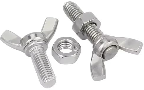 SYDARSYN M3 x 40 mm vingskruvar och muttrar set 304 rostfritt stål vingmuttrar hand vridskruvar (5 stycken)