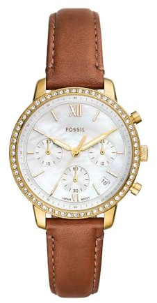 Fossil Neutra Watch for Women, Quartz Chronograph Movement with Stainless Steel or Leather Strap