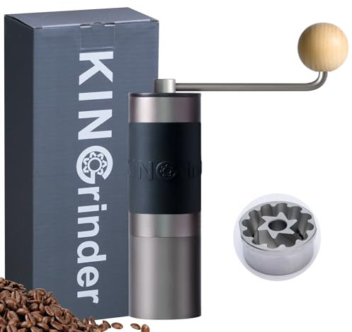 KINGrinder K2 - Macinacaffè manuale con 140 gradi di macinazione regolabili per aeropress, French Press, Drip, Espresso, capacità 25 g