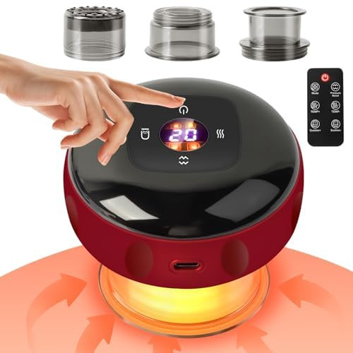 Ventouse électrique infrarouge, intelligente, 12 vitesses avec télécommande, ventouse intelligente, appareil de massage électrique pour guasha, réduit les douleurs musculaires, la détoxification