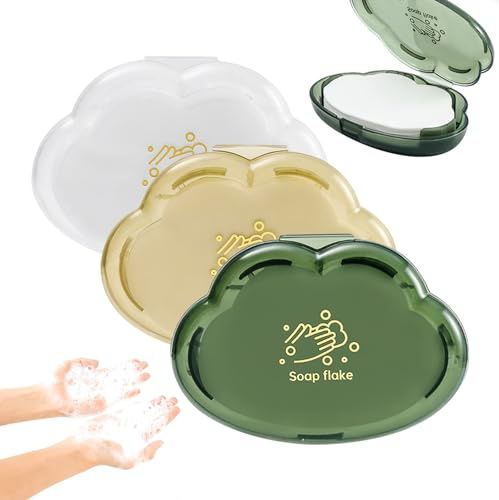 Parthan 3 scatole di sapone da viaggio, 150 fogli di sapone in carta profumata, carta per sapone per interni o viaggi, campeggio, escursionismo, attività all'aperto