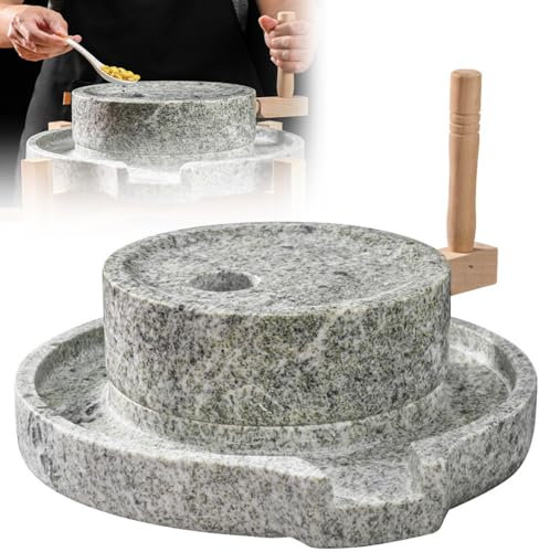 HNBYLMM Handkorn kvarn stenkvarn, våt torr flingor bluestone kvarn för kök, mat vete bär riskvarn, handvevad kornkvarn stenkvarn, bönfrö krydda ört pulver pulverpulverpulverpulverpulver