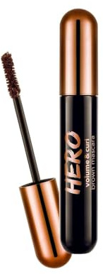 Flormar Hero Volume & Curl Mascara – Wimperntusche Braun für Volumen & Schwung, Super-Soft-Fiberbürste, wischfest, kein Verklumpen, langanhaltend, 10 ml