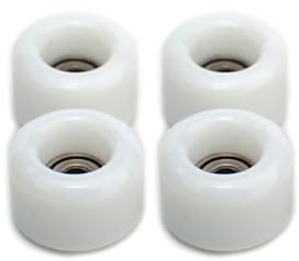 SPITBOARDS fingerboard uretanhjul 60D med riktiga kullager professionell CNC-kvalitet – vit