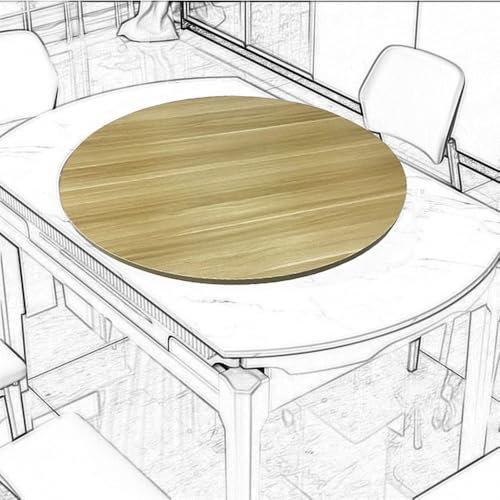 BGBZHMMEE 60cm 70cm 80cm 90cm 100cm Drehplatte Lazy Susan Holz Tischplatte Drehteller, Großer Drehbar Servierteller, Runde Serviertablett Für Den Esstisch In Der Küche(Walnut,45cm/18in)