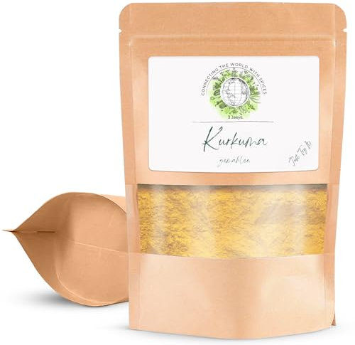 Kurkuma Pulver – 100g | Kurkuma gemahlen | Premiumqualität aus kontrolliert biologischem Anbau | 100% naturrein & vegan | Ideal für Goldene Milch, Currys und Smoothies