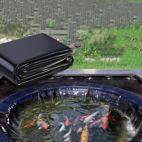 yurstcggh revêtement d'étang préformé,Membrane de Piscine de Jardin,revêtement de Bassin imperméable, pour Bassin,pour Bassin Koi, Cascades d'eau, Baies 5×8m 0.2mm Epaisseur