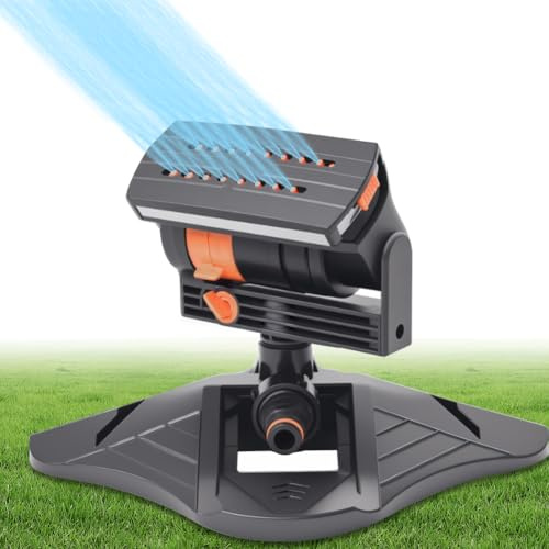 Arroseur de pelouse à 16 buses pour arrosage du jardin, 4 modes, oscillation automatique, arroseur carré pour arrosage avec raccord rapide et grande base, pour jardin, pelouse