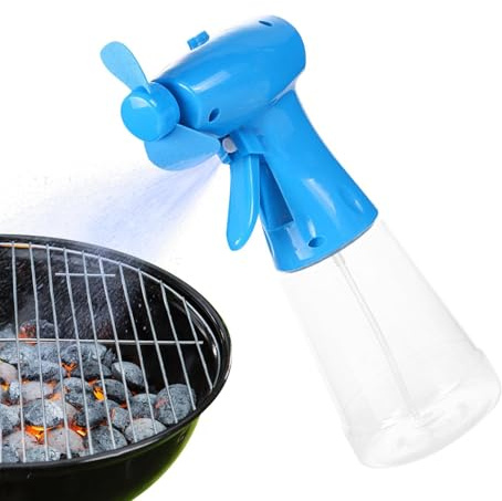 Ventilateur de brouillard portable - Ventilateur manuel à piles - Ventilateur de refroidissement personnel - Ventilateur de voyage avec fonction de pulvérisation d'eau - Ventilateur de table pour une