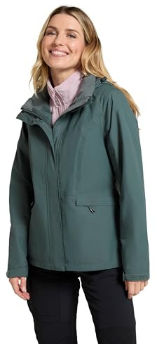 Mountain Warehouse Season Mens Padded Jacket - Water Resistant Puffer Coat, Lightweight, Lab Tested to -30C, Microfibre Filler - Spring Summer, Travelling, Walking Khaki L