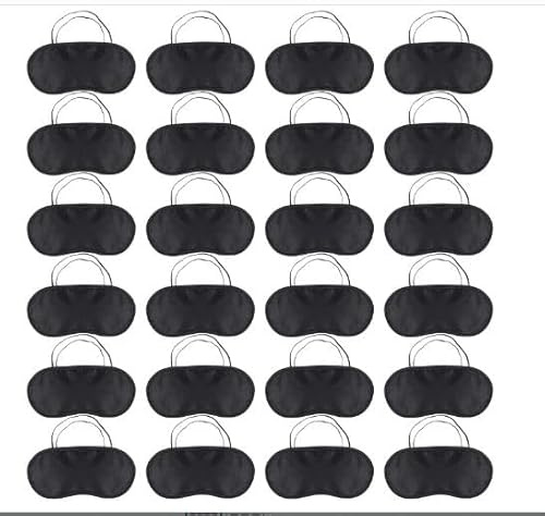 24 stycken ögonmasker silkesovmask ögonbindel för kvinnor och män, ljusblockerande ögonbindel för att sova med justerbar rem, bärbara sovglasögon med gummiband för resor, skiktarbete