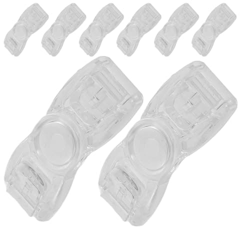 Beavorty Lot de 8 Boutons de Sangle pour Lunettes de Natation, Clips en Plastique Transparent, Pièces de Rechange Universelles pour Réglage Sécurisé des Sangles, Accessoires Piscine