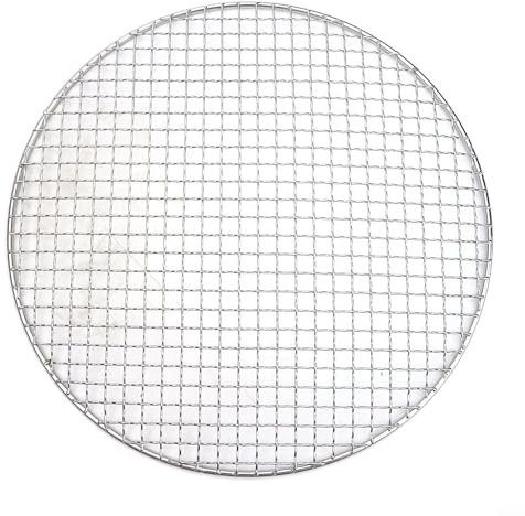 Malla redonda de acero inoxidable para barbacoa, para parrilla de cocina, estufa de camping y parrilla de carbón, rejilla de repuesto portátil para picnic al aire libre (35 cm)
