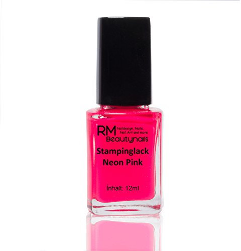 Stampinglack Neon Pink Stempellack Stamping Lack Nail Polish RM Beautynails 1er Pack (1x 12ml)