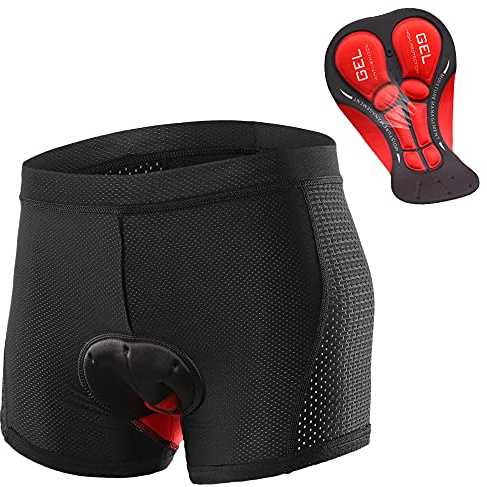 Lixa-da Cycling Shorts Pantalones Cortos de Silicona Ropa Interior Transpirable para Ciclismo con 5D Gel Acolchado MTB Unisexo