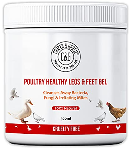 C&G Pets Poultry Healthy Legs & Feet Gel 500ML By Cooper And Gracie | 100% Vegan Formula Protects from bacteria, fungi & irritating mites | Natural Remedy For Scaly Legs & Support Healing