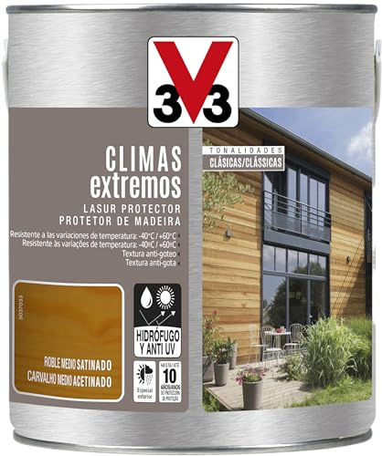 V33 Protect DECORATIVO DE LA MADERA CLIMAS EXTREMOS ROBLE MEDIO 2,5 l