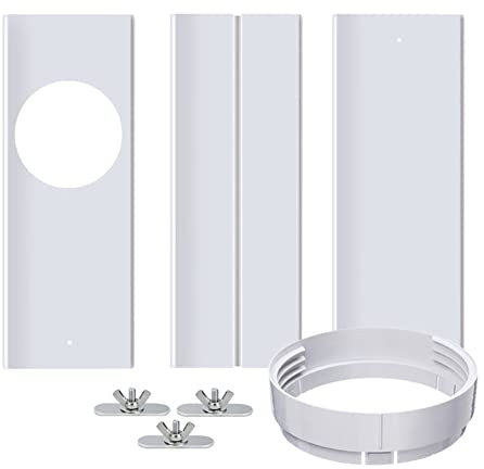 RANRAO 3X Klimaanlage Fensterabdichtung Platte Einstellbare Klimaanlagen Fenster, AC Window Seal Platte für Abluftschlauch mit Durchmesser 15cm, für vertikal/horizontal Schiebefenster 43~140cm