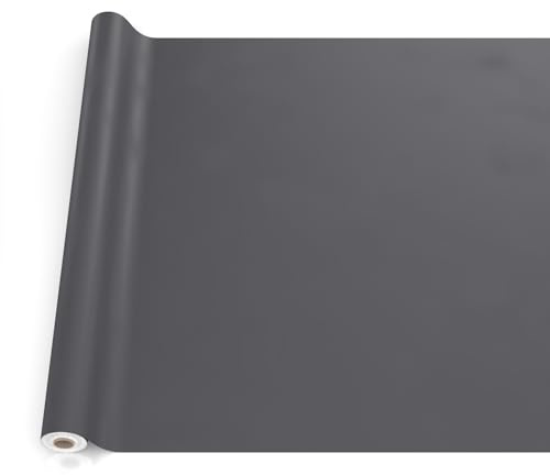 Nappe en Toile cirée, Lavable, pour Table de Jardin, extérieur et intérieur, Bord coupé, Anthracite, 240 x 140 cm