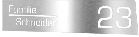 Diseño del grabador Graviers Design Placa para buzón de acero inoxidable para buzón placa autoadhesiva para nombre placa para número de casa personalizada con grabado cortado con láser