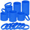NAHRMY 7 inch Silicone Wristbands Blank Azure Rubber Bracelets for Kid Teen, 120 pcs Sports Party Silicone Elastic Wristband Bulk Bracelet bands for Events School Teacher Supplies