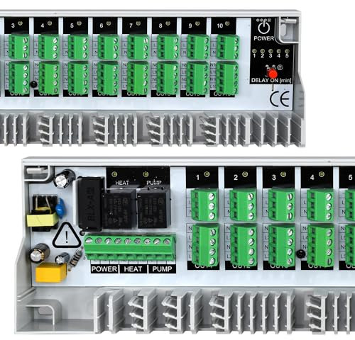 Regelklemmleiste mit 10 Ausgängen, 230V Schaltleiste für Fußbodenheizung