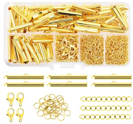 Mandala Crafts 25mm Gold Tone Jewelry Slider Clasps Connectors