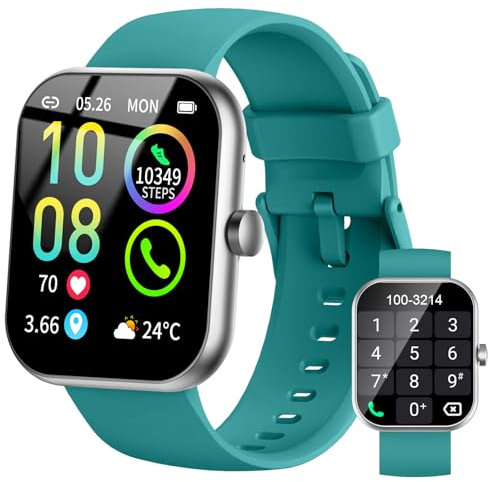 Jugeman Smartwatch Herren Damen HD Fitnessuhr mit Telefonfunktion, Smart Watch